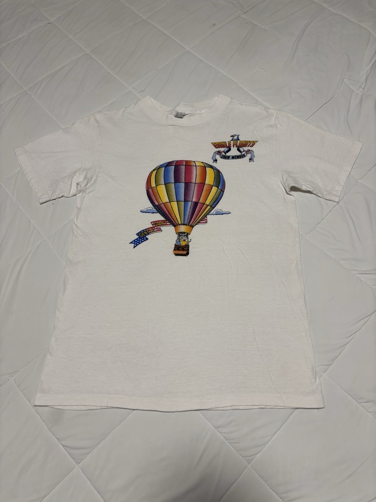 Vintage Eagle Flights Crew Member T-Shirt Size M Gentle Giant Hot Air Balloon