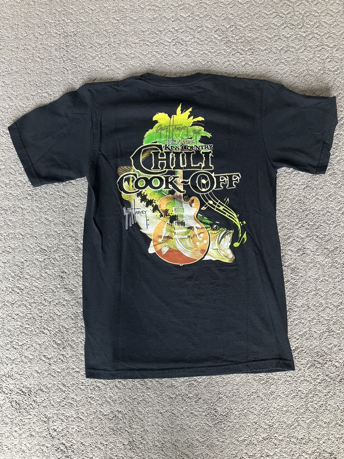 Guy Harvey 2015 Autographed 30th Annual Chili Cook-Off T-Shirt Guy – Adult Small