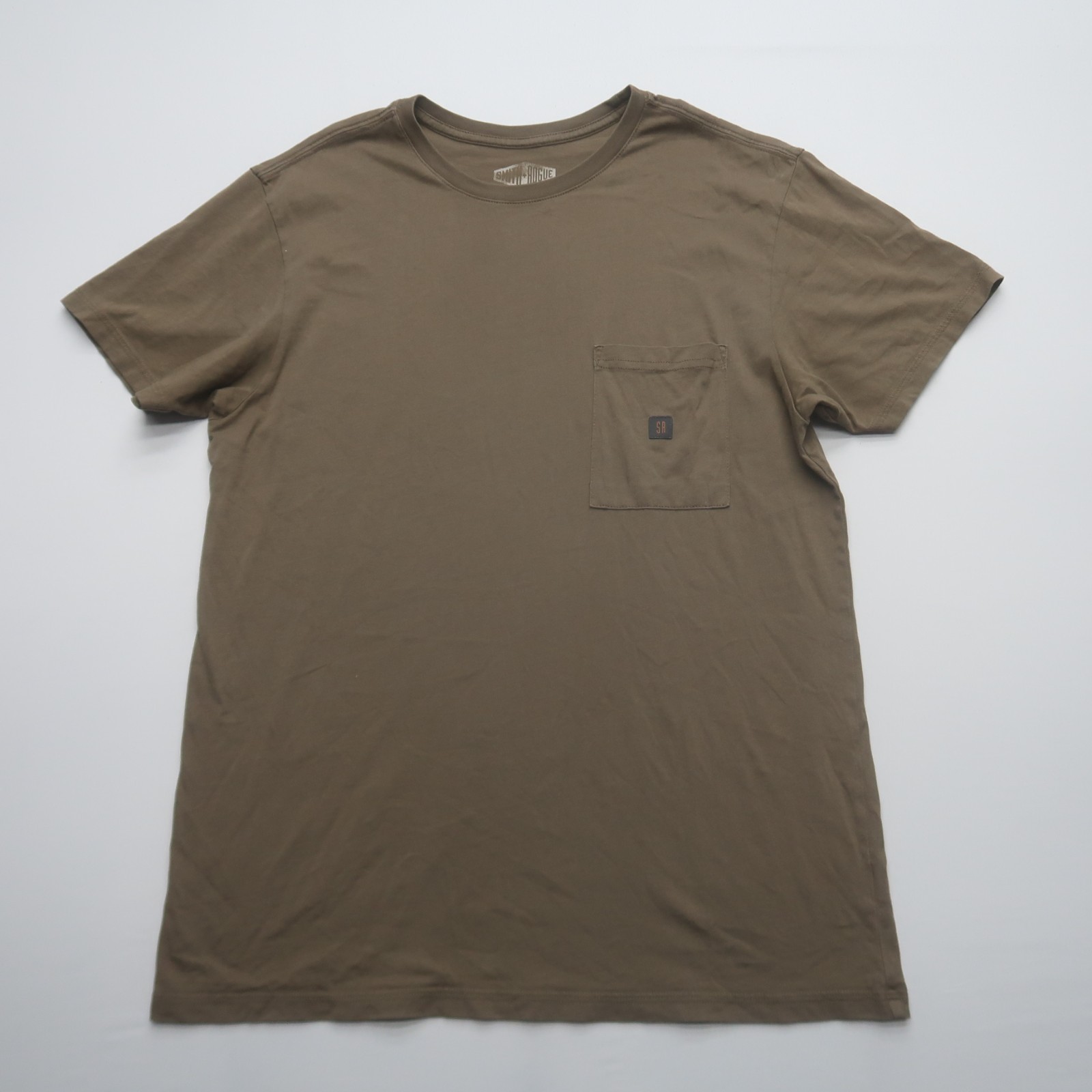 Smith & Rogue Mens T Shirt Size Small Brown Short Sleeve Pocket Tee Pima Cotton