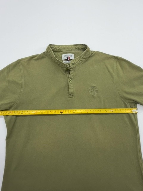 Enrico Coveri Boys Olive Polo Shirt Size M Button Front Logo