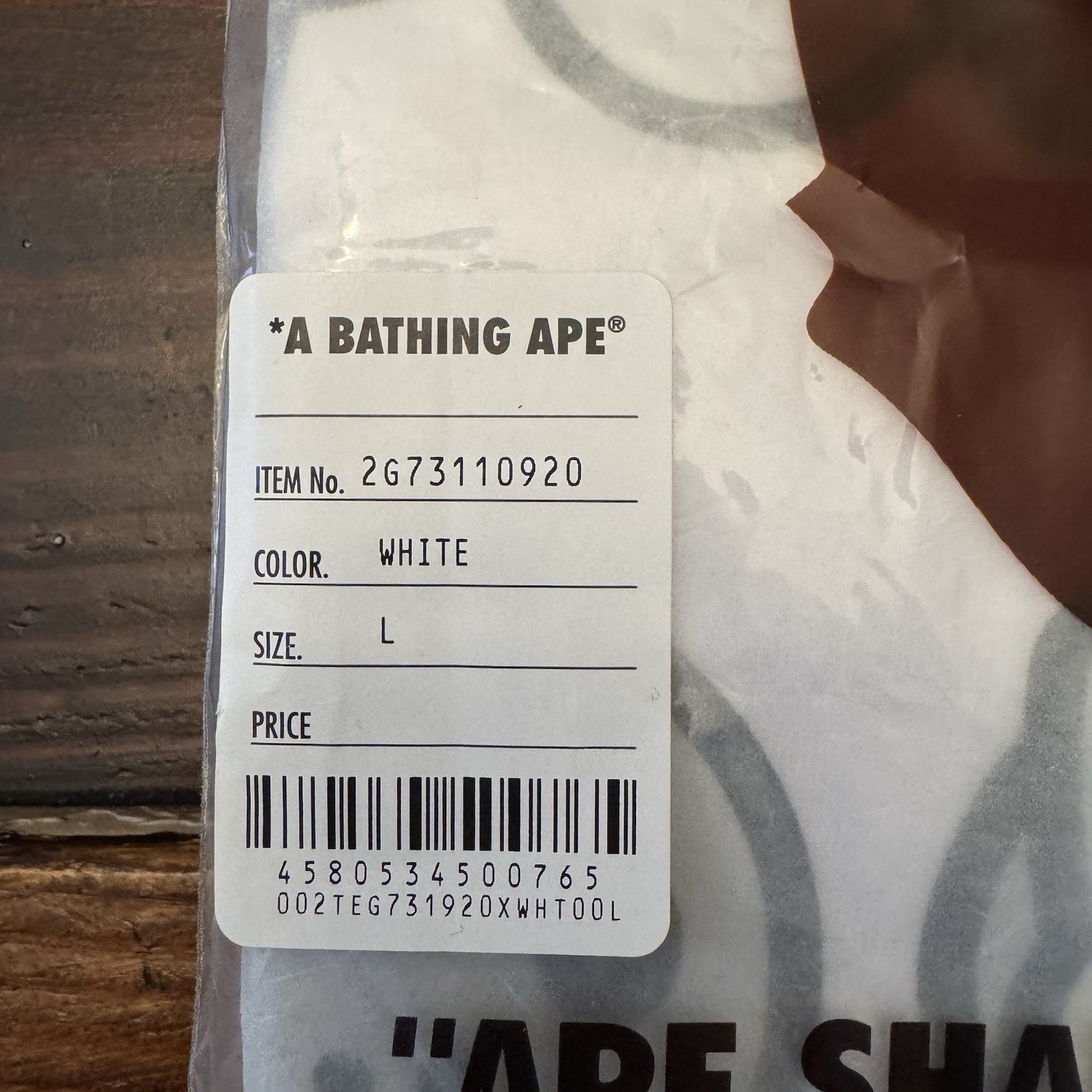BAPE Baby Milo x Pokemon Monotone Starters #3 Tee White Sz Large FW20 Authentic
