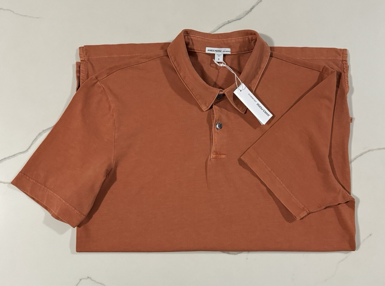 JAMES PERSE Men’s Suede Jersey S/S Polo Retail: $135 (NWT)