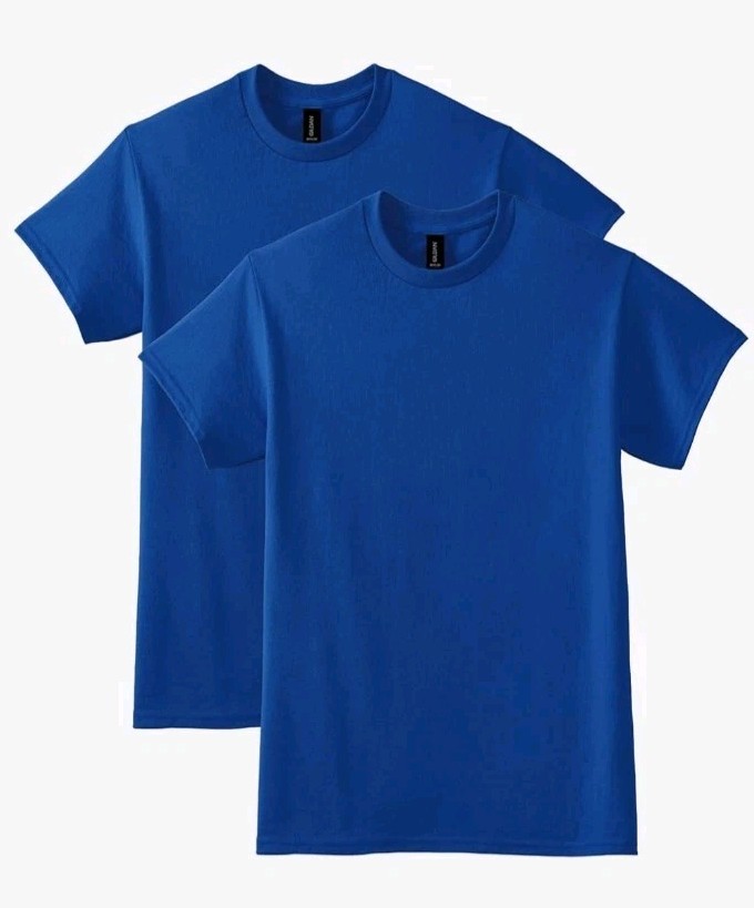 Gildan Adult DryBlend T-Shirt, Style G8000, Multipack Small, Royal (2-pack) New