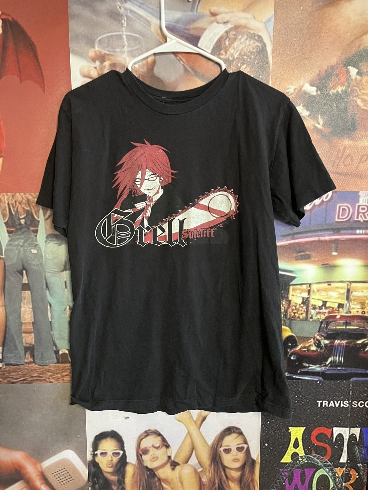 vintage y2k 2000s anime black butler graphic t shirt size medium