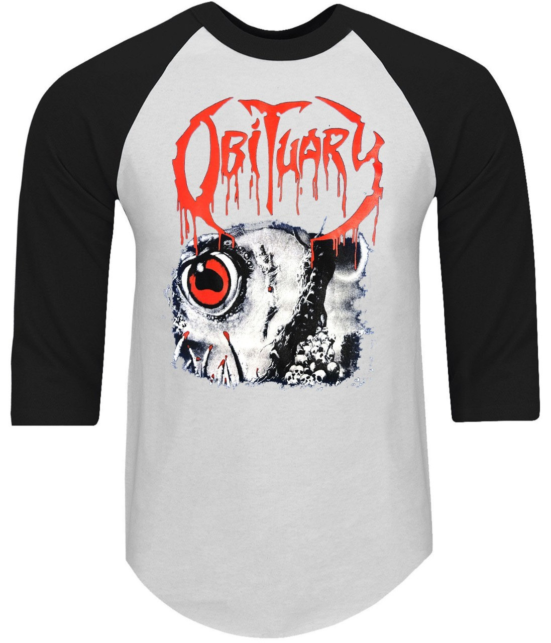 Obituary Chopped in Half Death Metal Band Raglan 3/4 Sleeve (Multiple Variation)