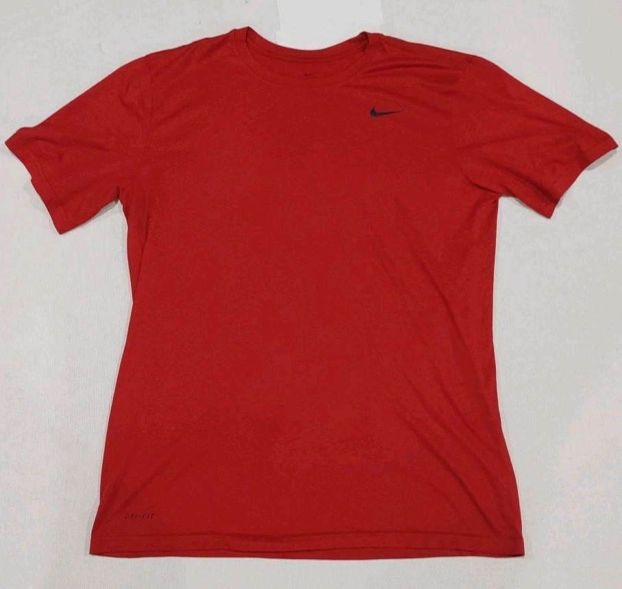 Nike Dri Fit TShirt Regular Athletic Casual Red Adult Size Large