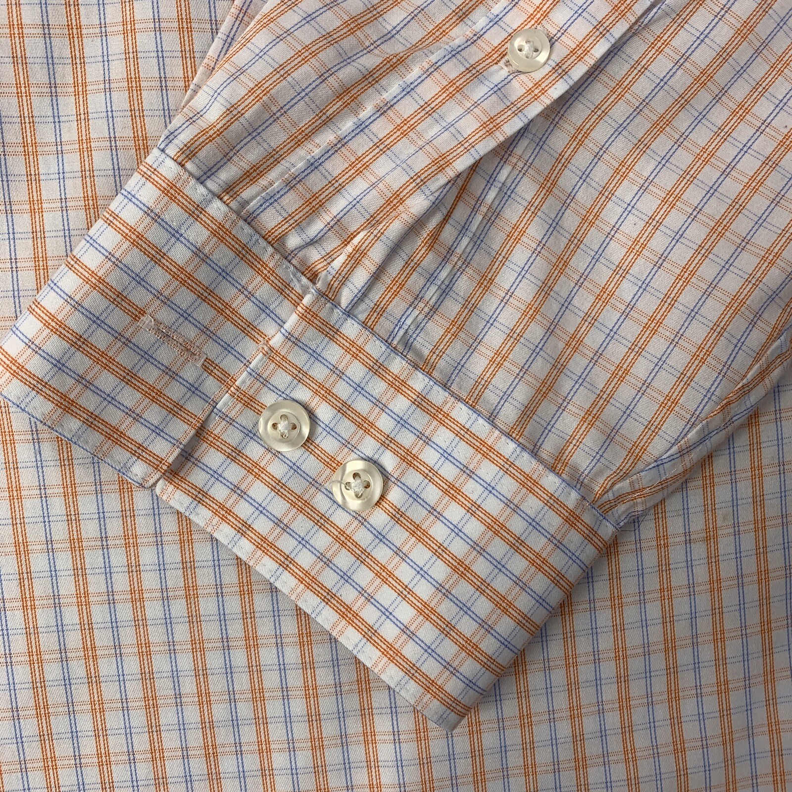 Kenneth Cole Reaction Men’s Size XL 17-171/2 34-35 Slim Fit Plaid Button Front