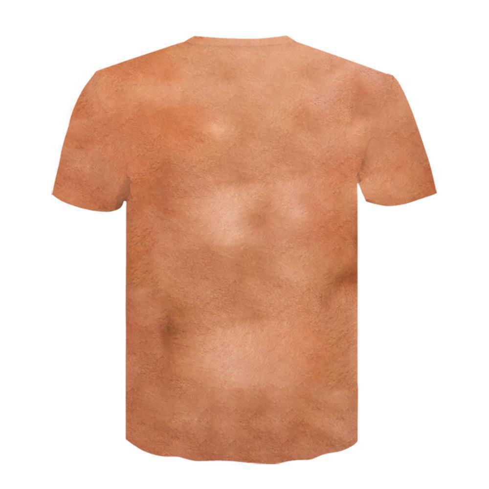 Funny Muscle Body 3D Print Men’s T-Shirt Sports Athletics Summer T Shirt