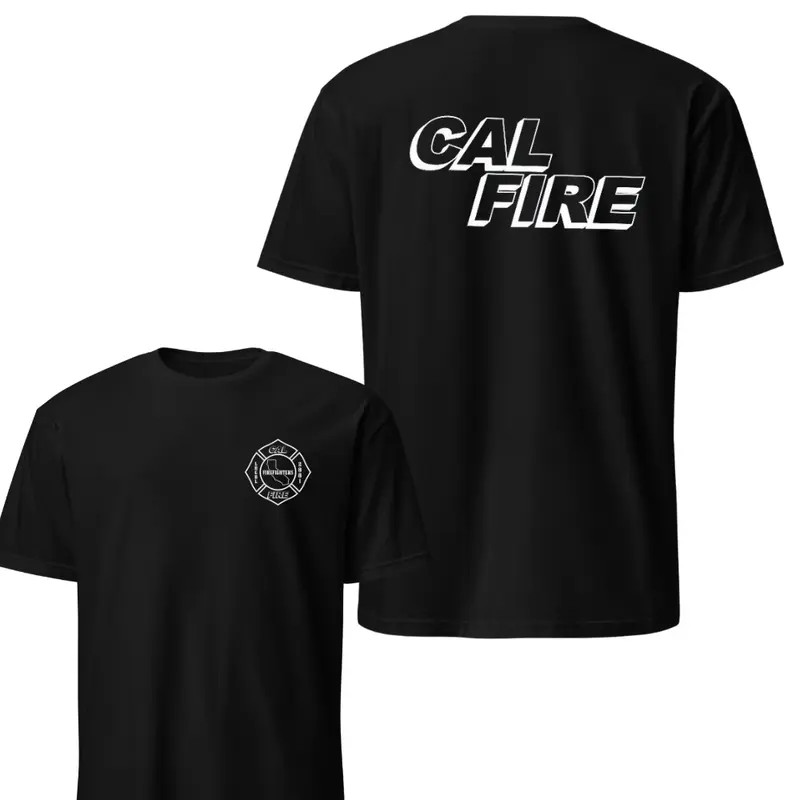 CAL FIRE Graphic T-Shirt, Firefighter Rescue Apparel, Soft Cotton Blend Shirt, P