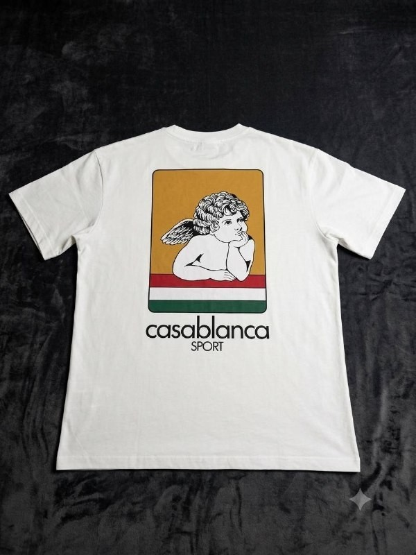 Casablanca Tennis Club Sport Angel T-Shirt White Size M Authentic