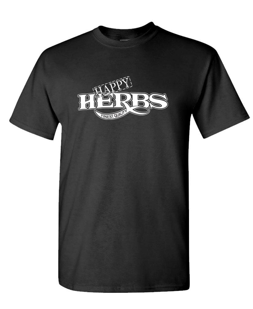 HAPPY HERBS Finest Quality – funny retro – Unisex Cotton T-Shirt Tee Shirt