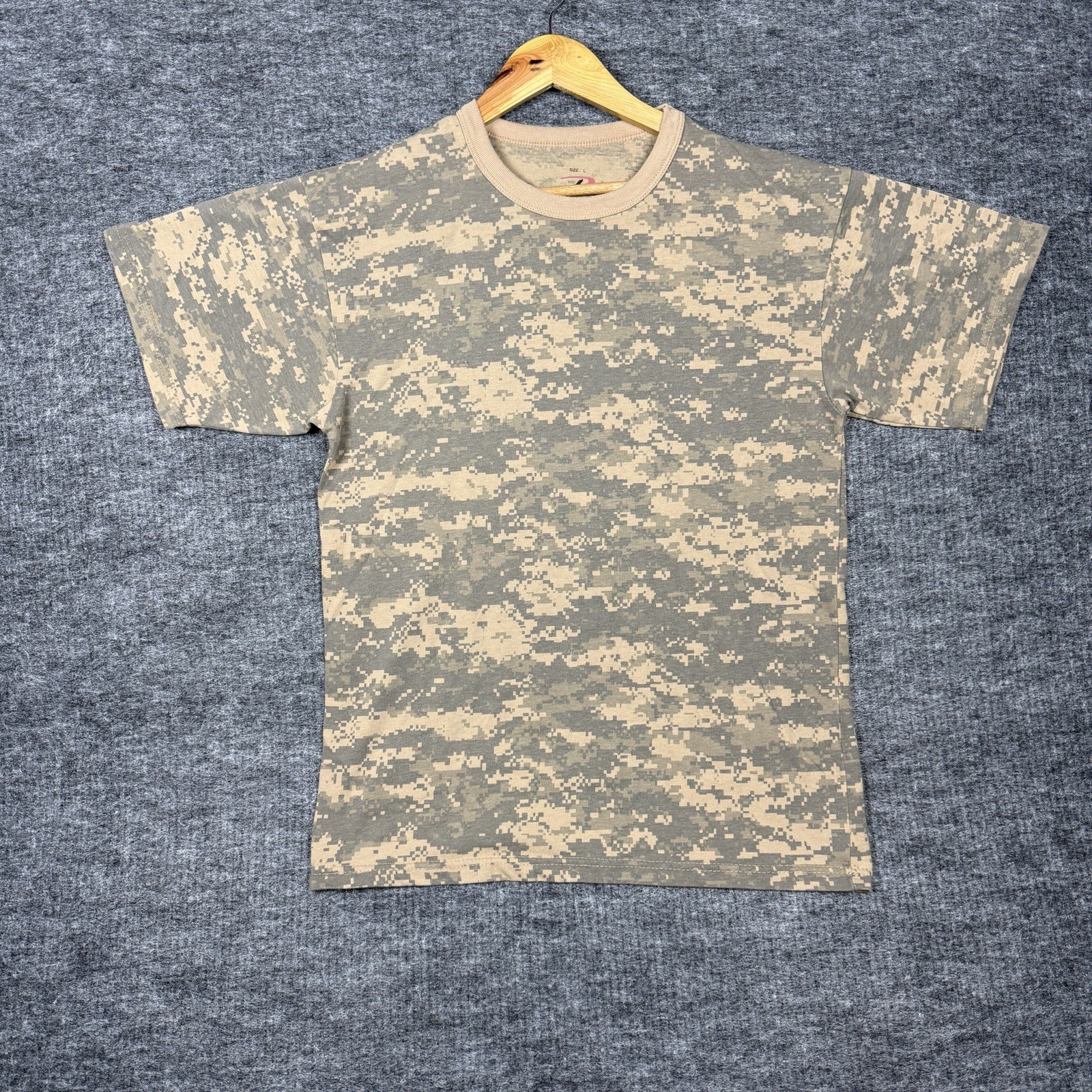 Rothco Digital Camo T Shirt Mens Large Desert ACU Military Tactical Army Surplus