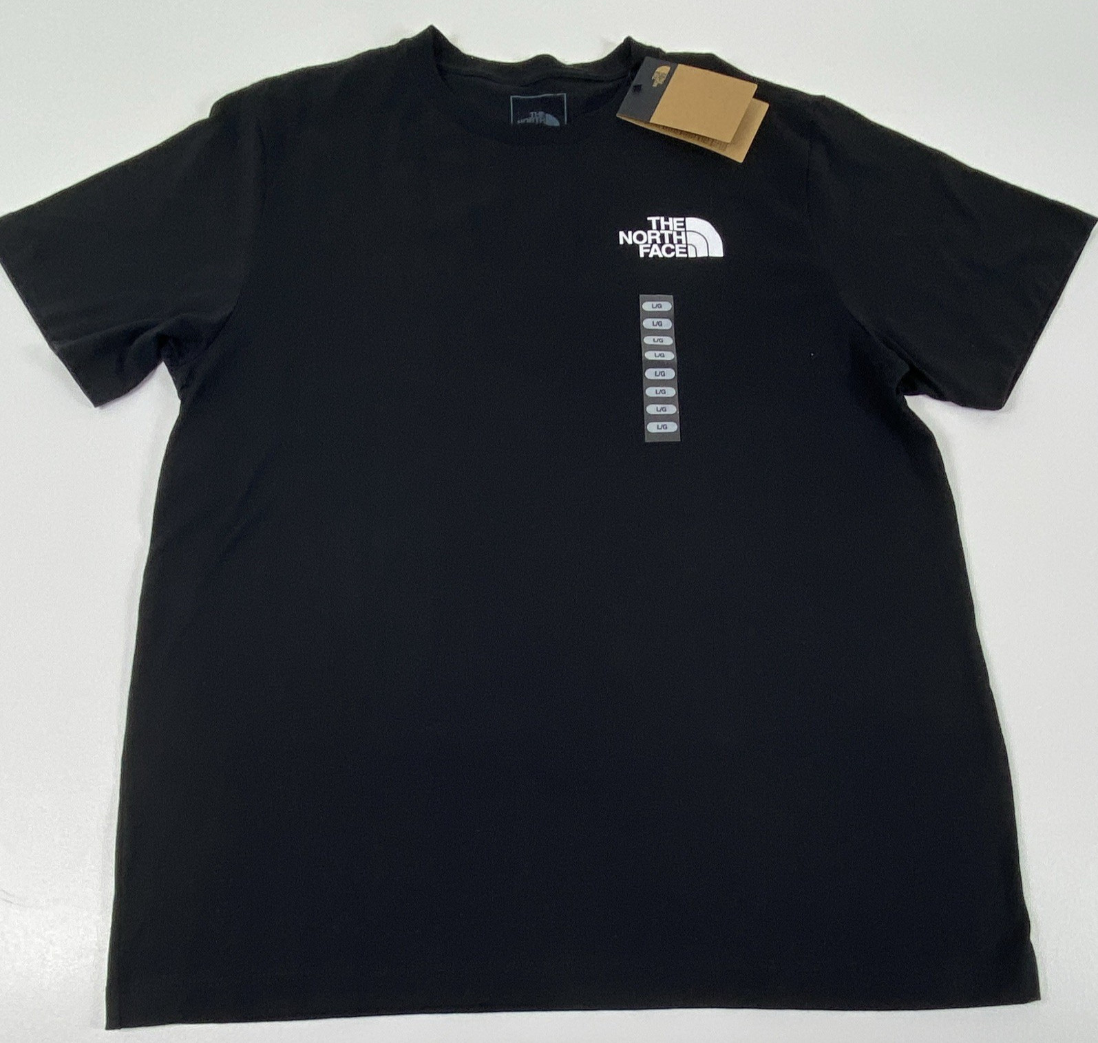 The North Face Men’s Solid Black Logo Crew Neck Short Sleeve T-Shirt Size L