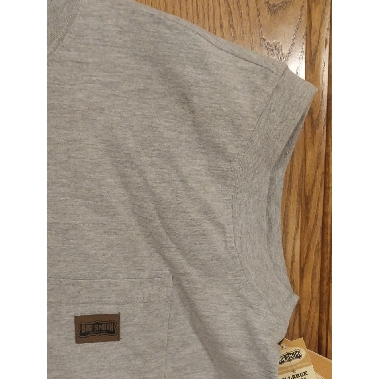 Big Smith NWT Men’s Sleeveless Chest Pocket T-Shirt Tank Top Size X-Large Black