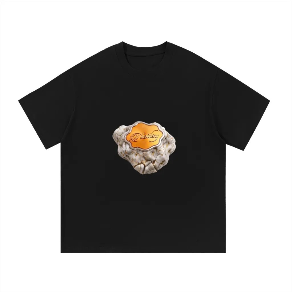 La mc de Neil Men’s Black Graphic Logo Print Crew Neck Short Sleeve T-Shirt XL