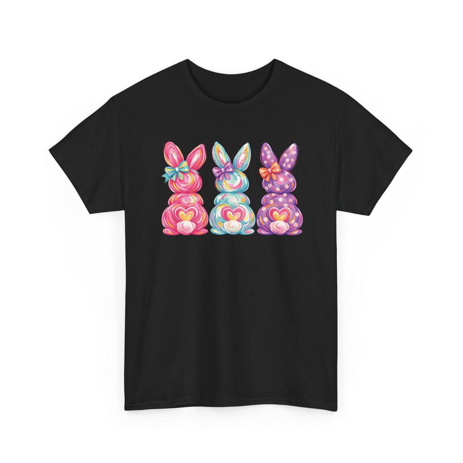 Coquette Easter Bunny Shirt Women Cute Pastel Bunny Bow Spring Holiday Gift Tee