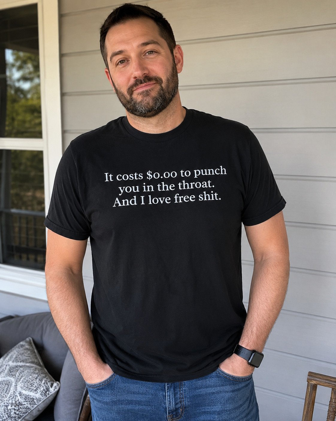 Humorous Rude Sarcastic Graphic Novelty Offensive Funny T Shirt Throat Punch Tee