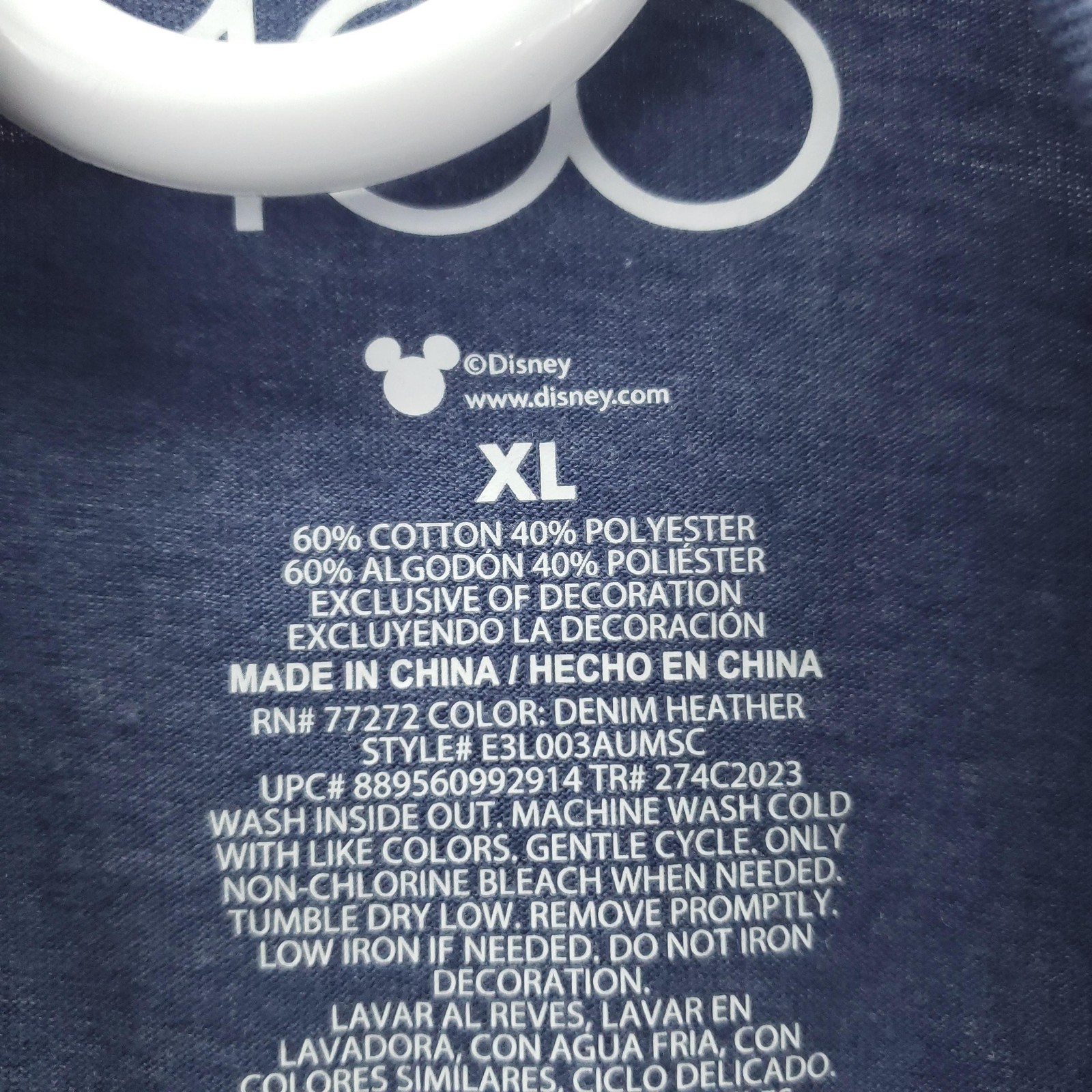 Disney Shirt Mens XL Blue Short Sleeve Disney 100 Mickey Mouse Graphic Logo Tee