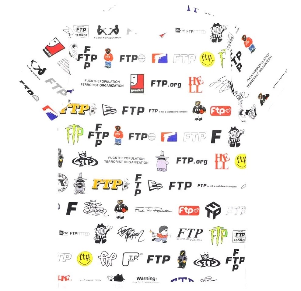 FTP Fuckthepopulation 13 Year Anniversary Archive Reversible Tee White Large ‘23