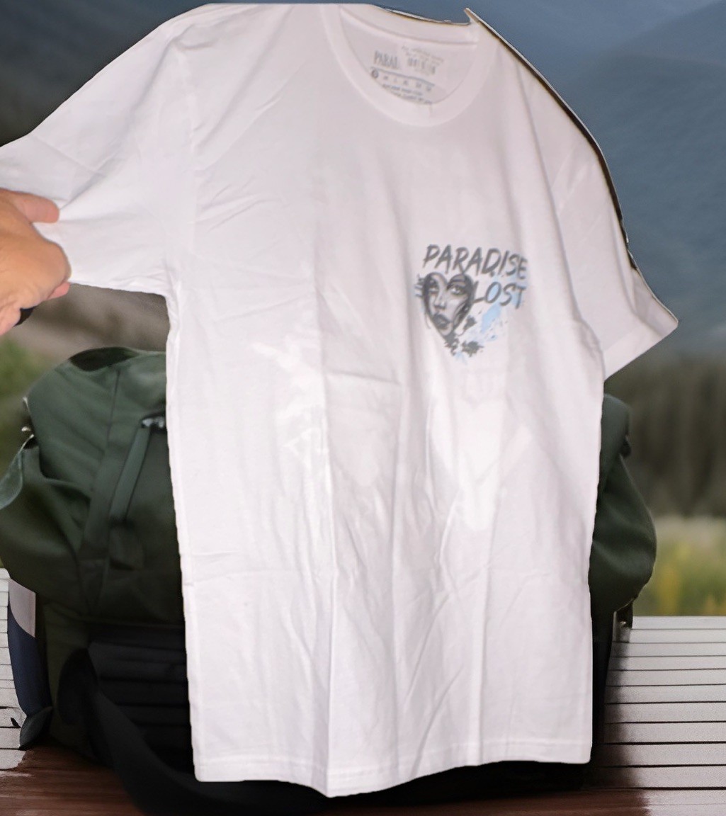 NWT Size S Paradise Lost Fly High Tee White Graphic Print Cotton Men’s T-Shirt