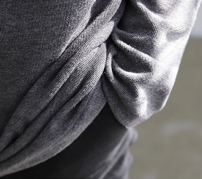 Men Bottoming Long Sleeved Tee T-Shirt Half Turtleneck Loose Crewneck Top