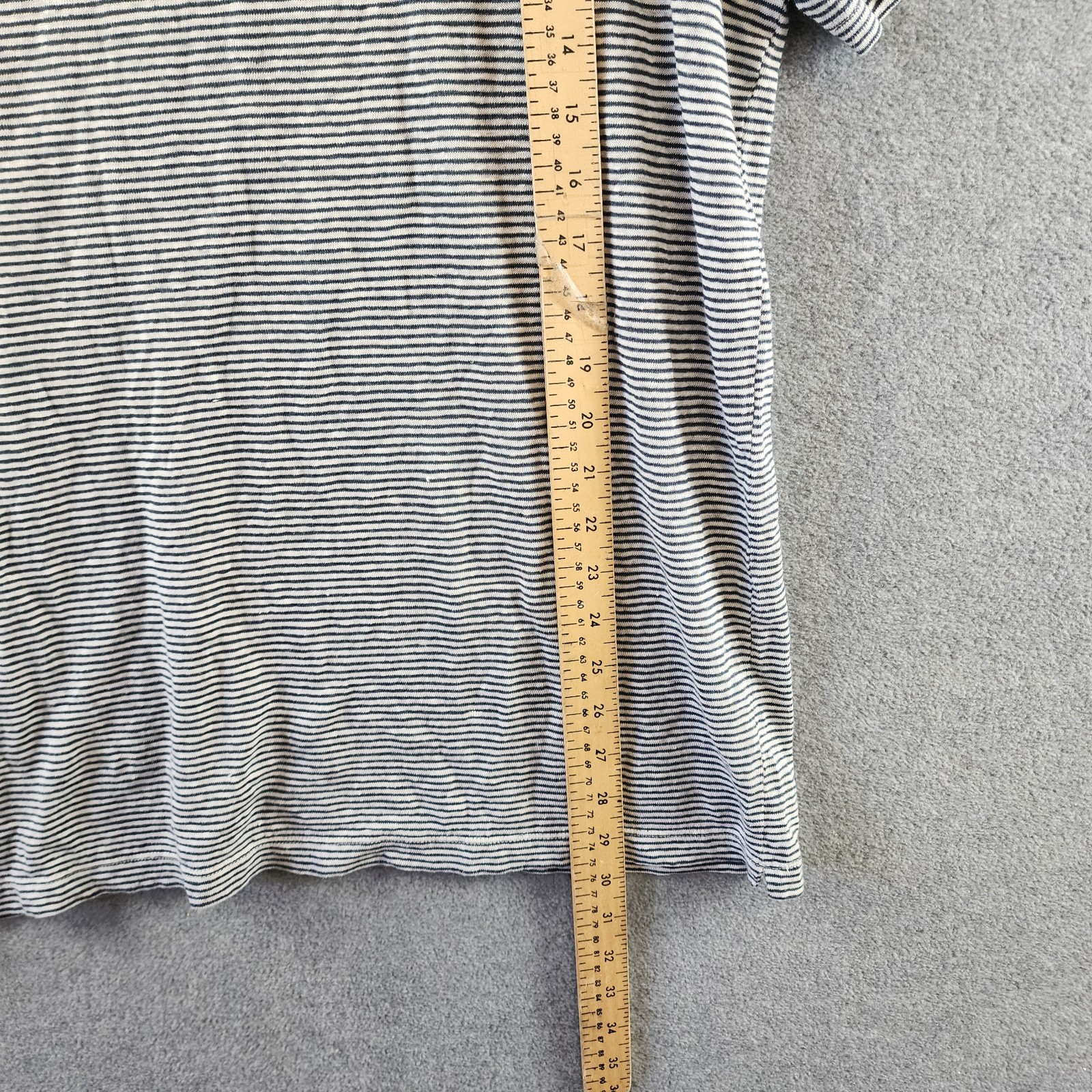 The Men’s Store at Bloomingdale’s Striped Linen Tee XL Dark Slate Pullover S/S