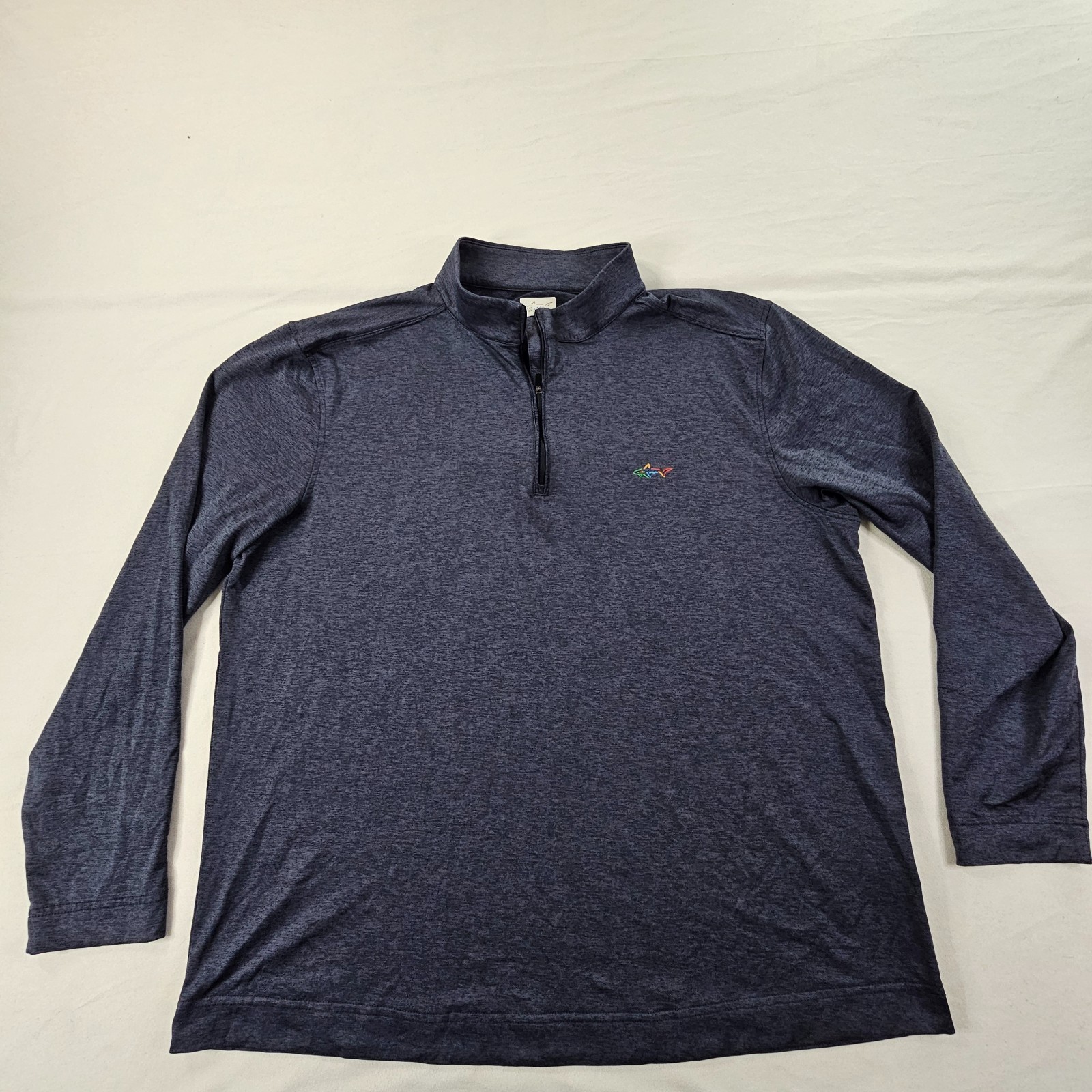 Greg Norman Blue Long Sleeve 1/4 Zip Collared Performance T-Shirt Men’s xL
