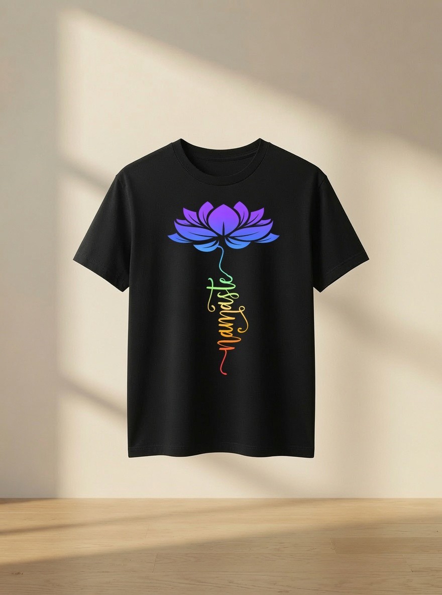 Namaste Lotus Flower Meditation Yoga Zen Boho Spiritual Lover Shirt