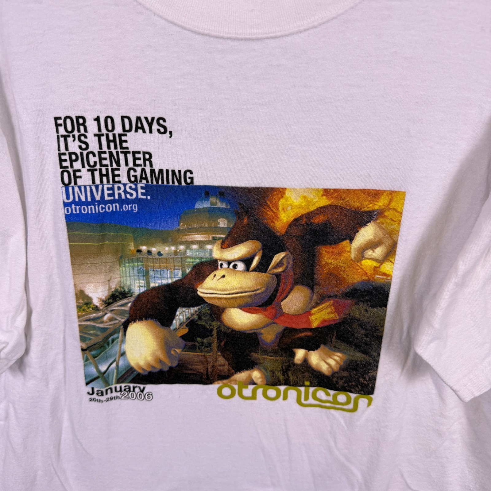 Vintage 2006 Otronicon Nintendo Donkey Kong Promo Shirt Men’s Size M Y2K