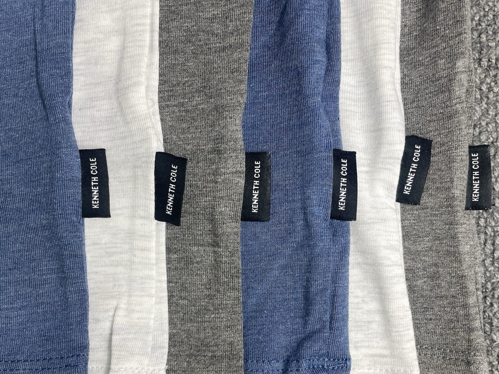 Kenneth Cole Men’s SLIM XXL Lot of 6 Tees (2) Each Color “fit like size LARGE”