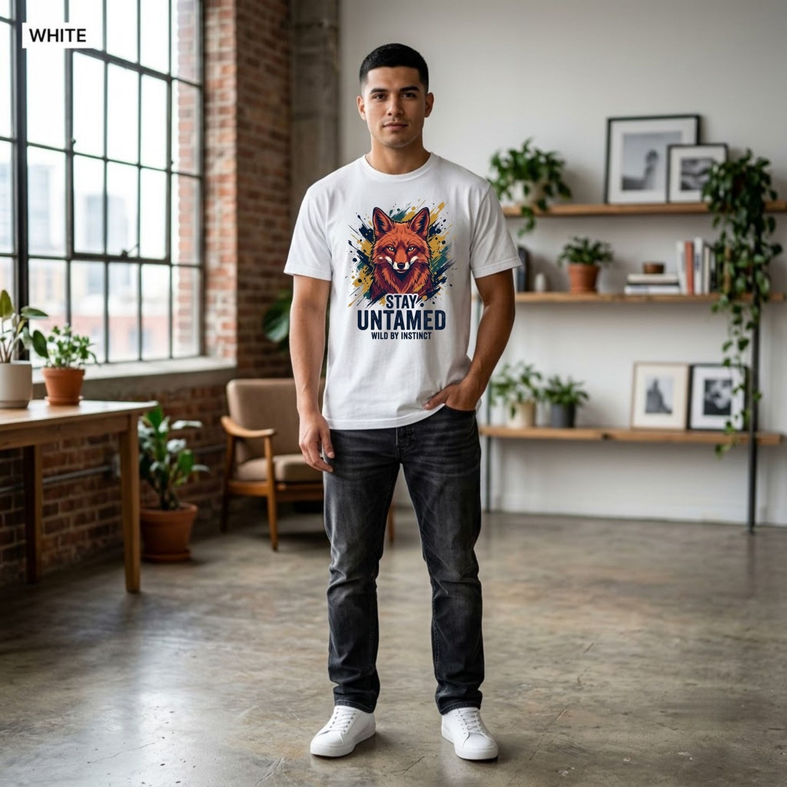 Stay Untamed Wild Fox Nature Wildlife Graphic Shirt Freeships