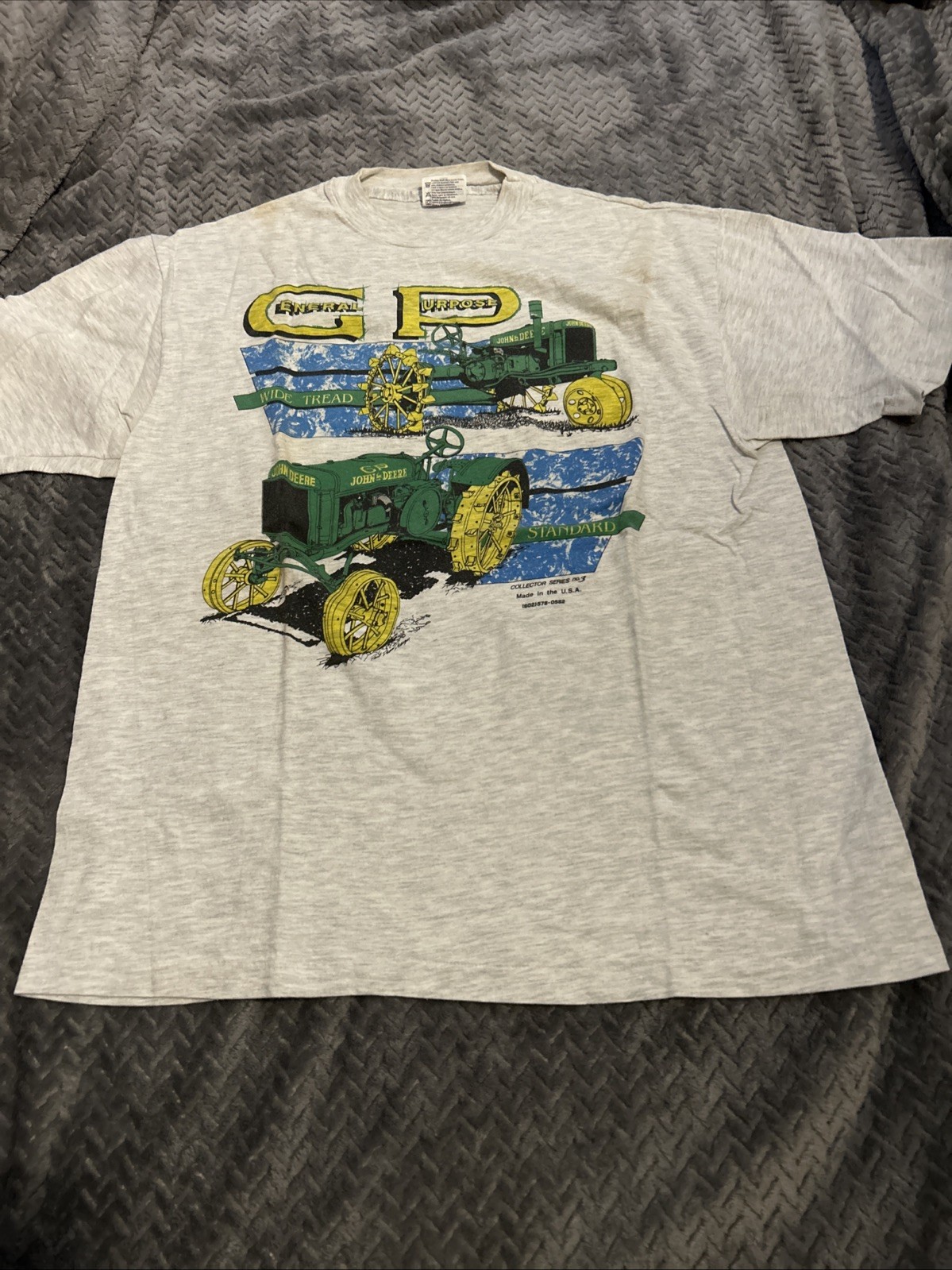 VTG Single Stitch John Deere GP General Purpose Antique Tractor T Shirt Large L