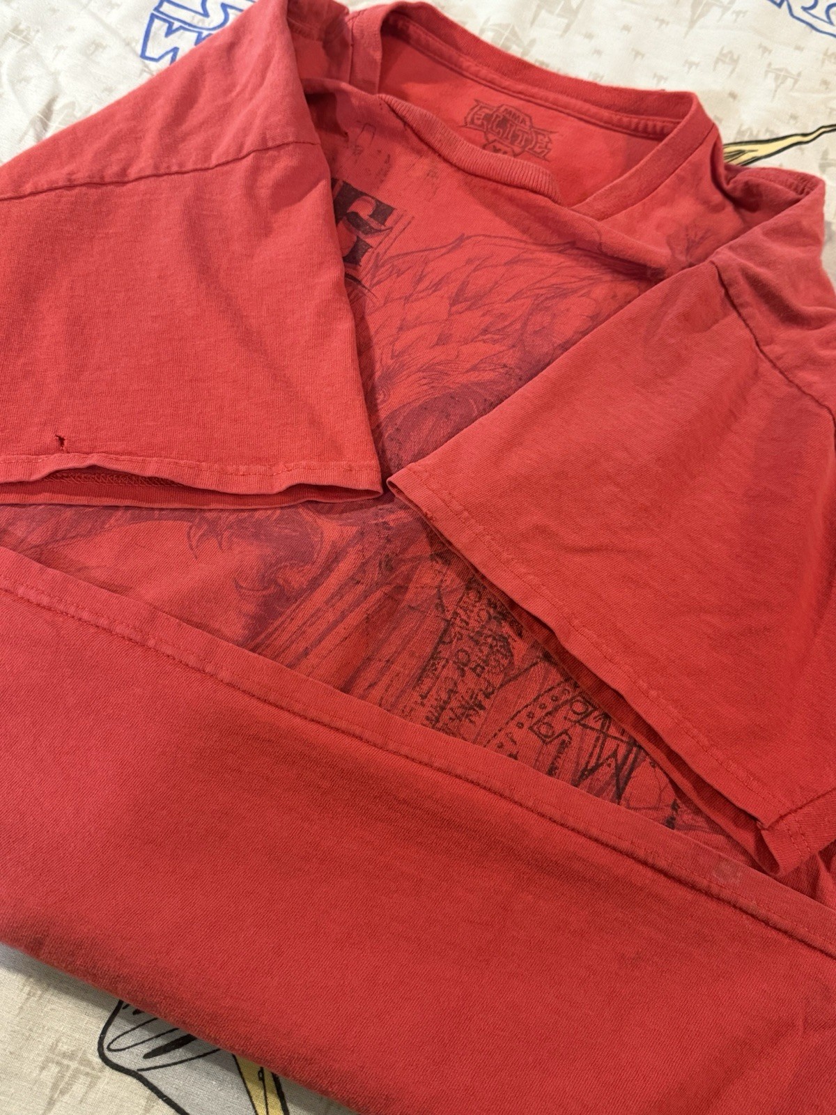 MMA Elite Men’s XL Red Skull Graphic Tee Crew Neck Short Sleeve Cotton.