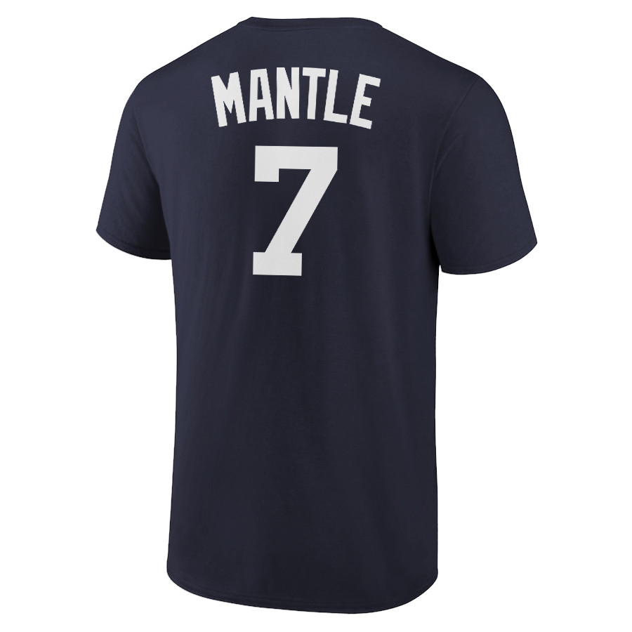Mickey Mantle T-Shirt New York Yankees Player Name and Number Soft Jersey Tee