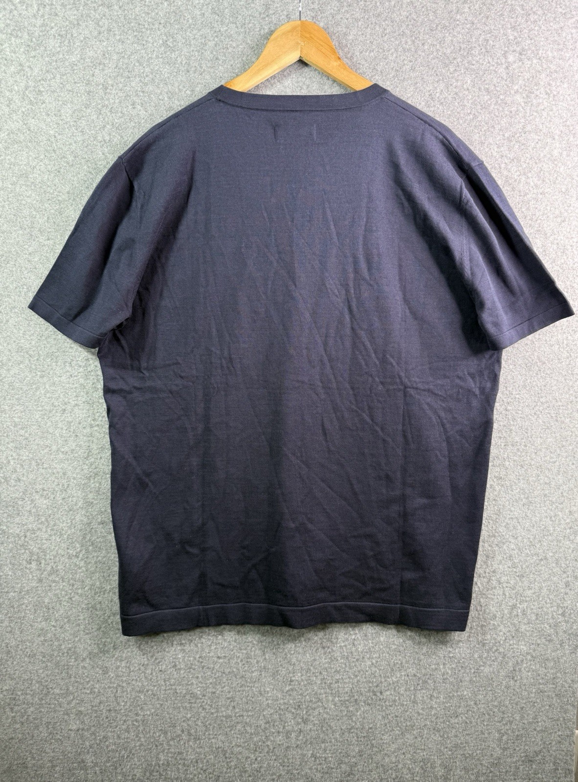 Collars & Co T-Shirt Blue Cotton Silk Luxury Touch Minimalist Mens 2XL