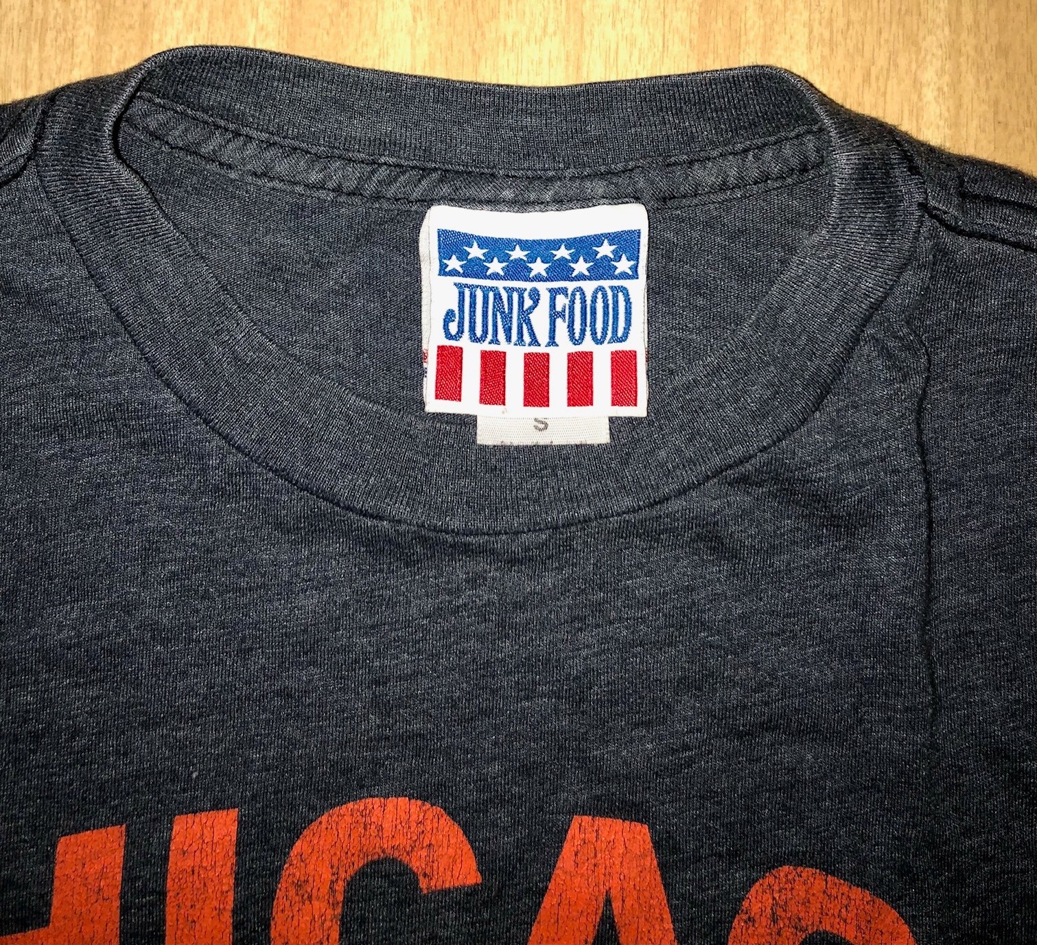Vtg Throwback 1930/40s Logo Chicago Bears Shirt Wrigley Field Graphic Med/Sm