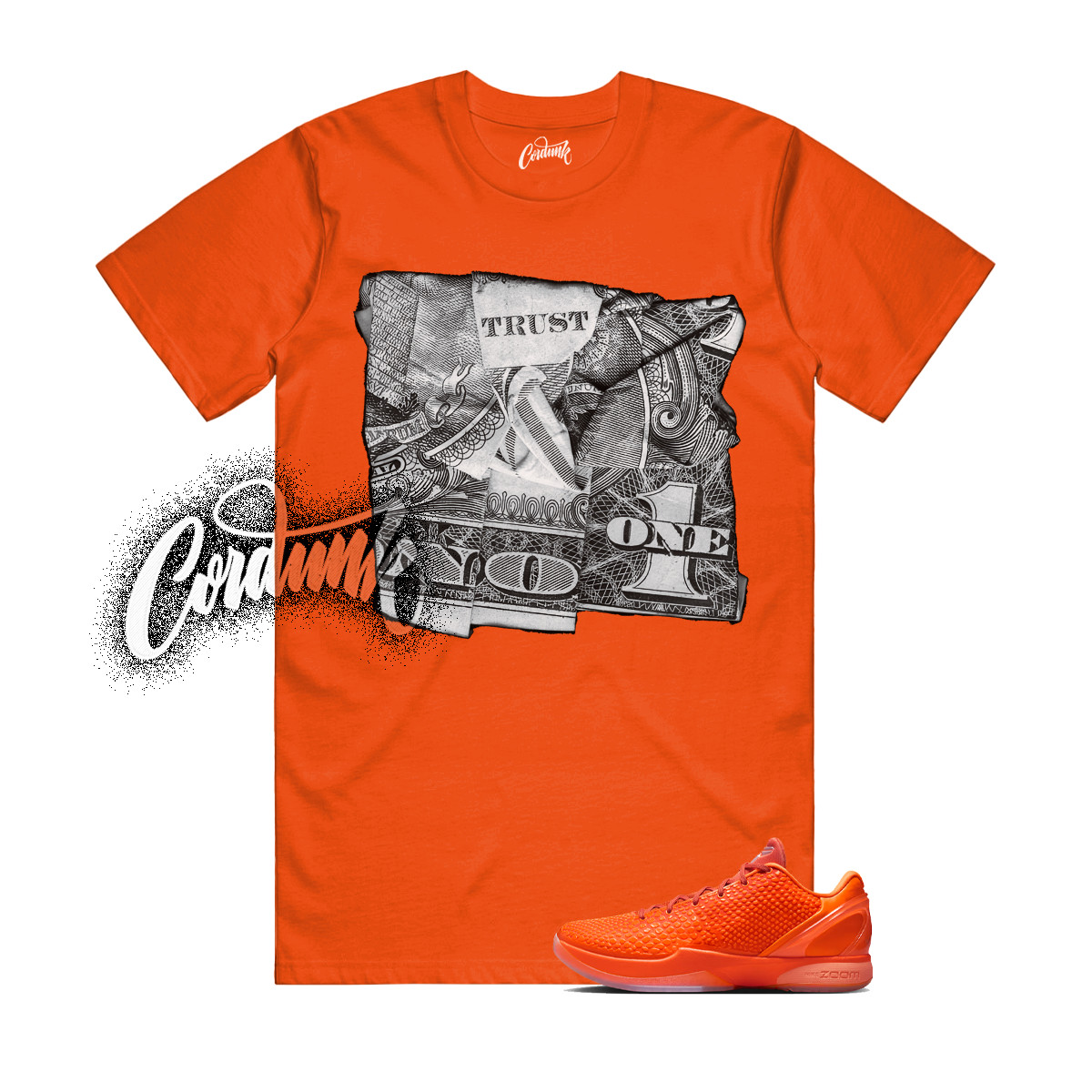 6 Protro Total Orange Metallic Silver Cosmic Clay T Shirt Match Match TRUST
