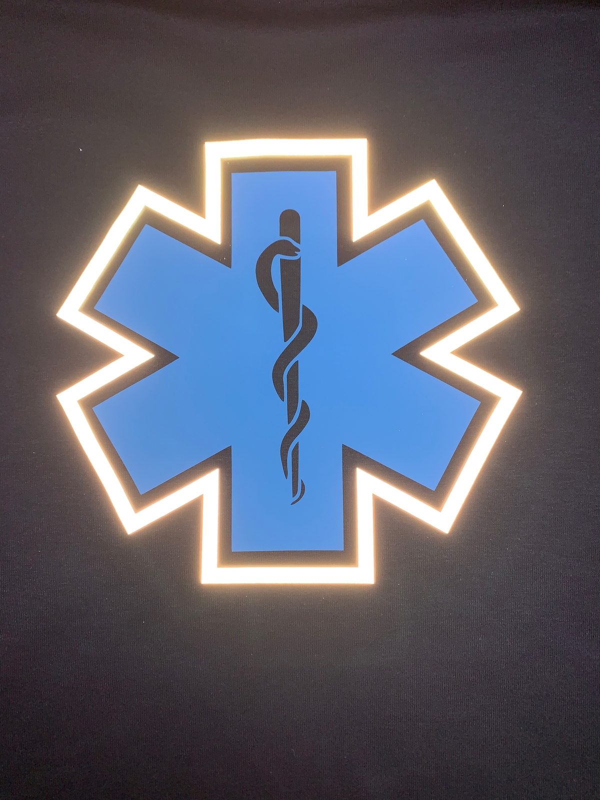 EMS EMT Paramedic Silver Reflective Long Sleeve Emergency Medical Navy Blue