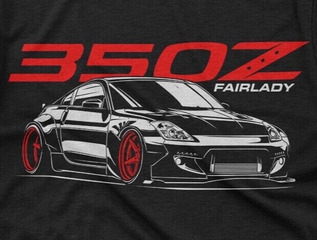 Nissan 350Z Fairlady T-Shirt Nismo GT-R JDM Super Car Ring Spun Cotton Tee