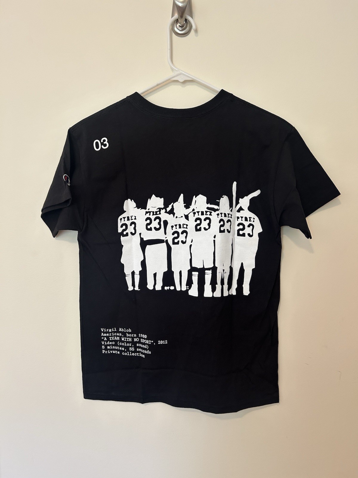 NWT Virgil Abloh Off-White x Champion Limited Edition Black Graphic T-Shirt