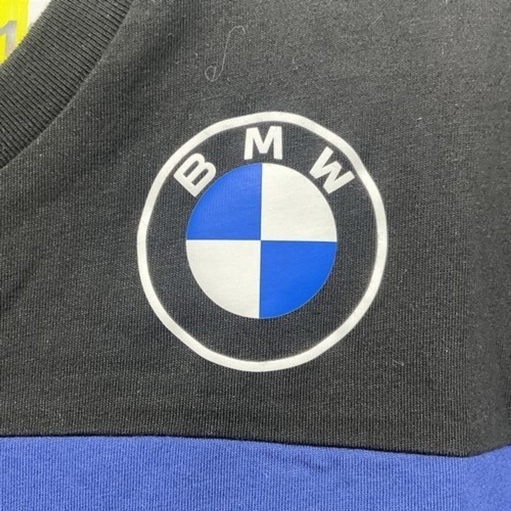 NWOT Puma BMW Motorsport SDS Black/Blue Logo Short Sleeve T-Shirt Men XL