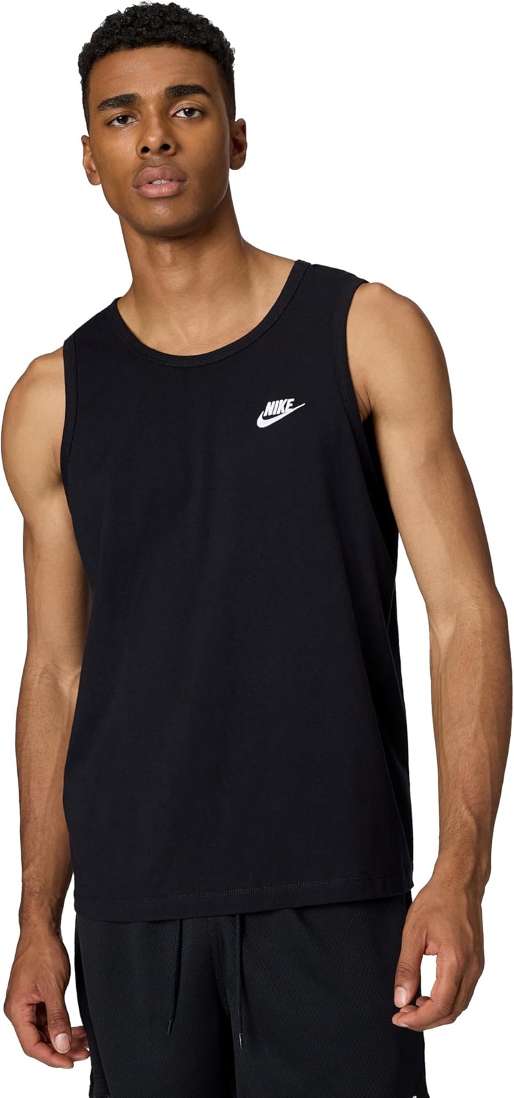 Nike Men’s Sportswear Club Tank, Black/White, Small – Black/White – Small