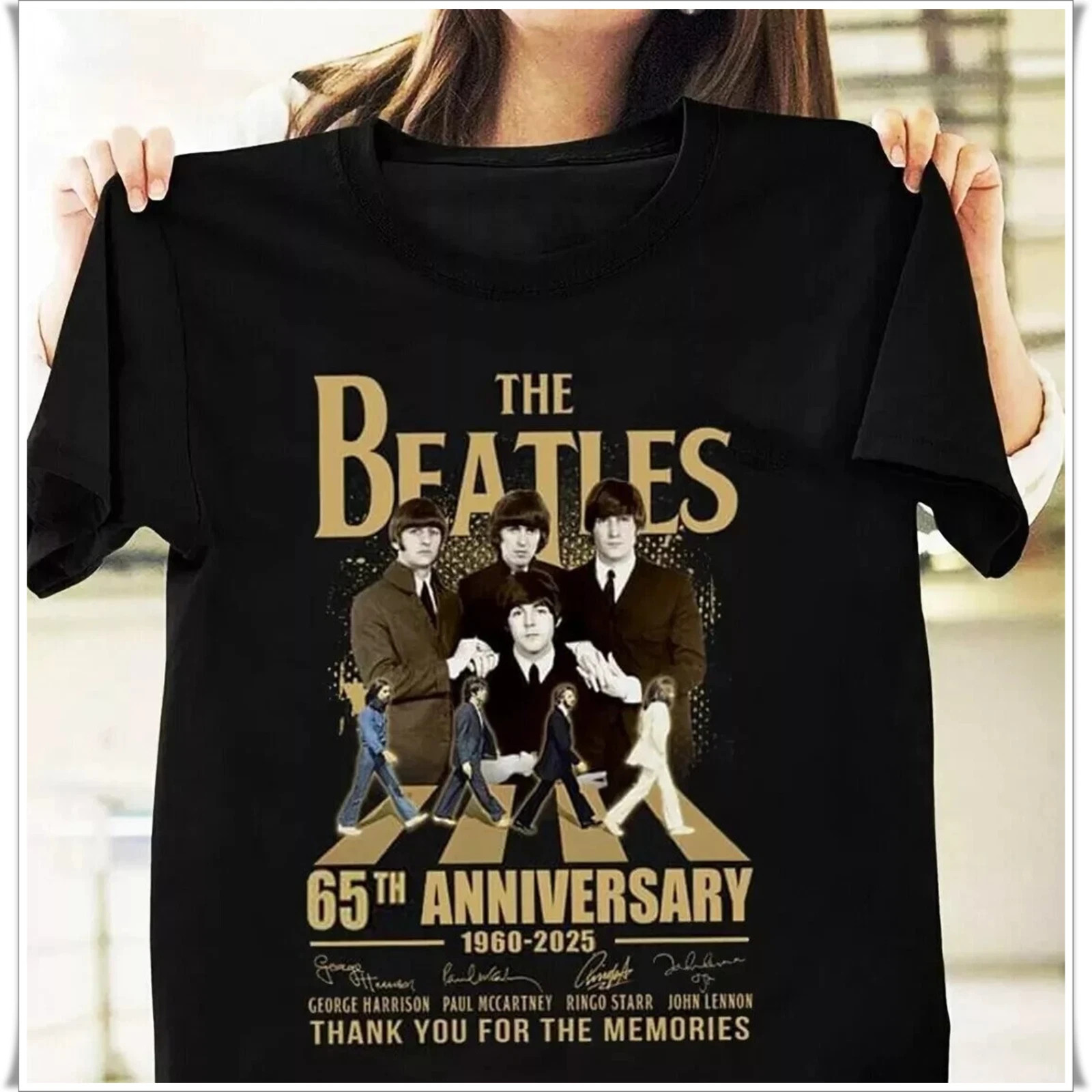 NEW!! The Beatles Rock Band 1960-2025 65th Anniversary T-shirt, Size S to 5XL