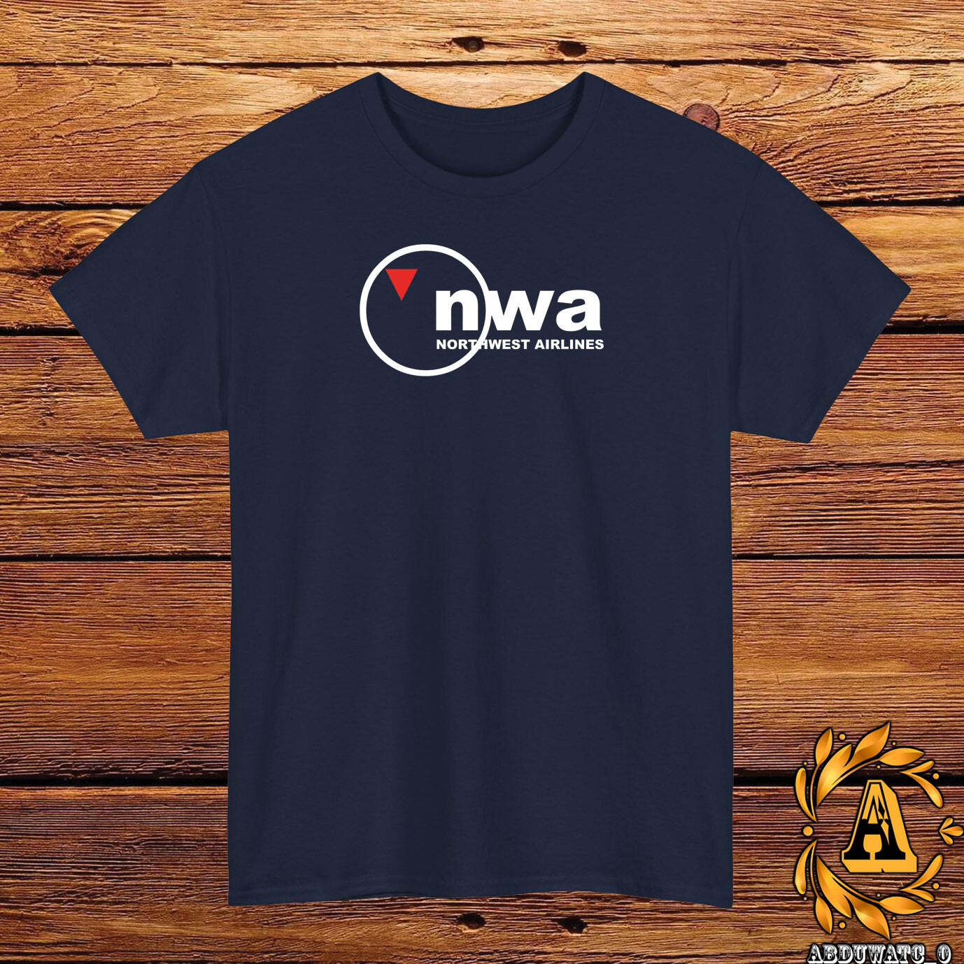 NWA Northwest Airlines LOGO T-Shirt Black/Grey/White/Navy /Red/Light Blue S-5XL