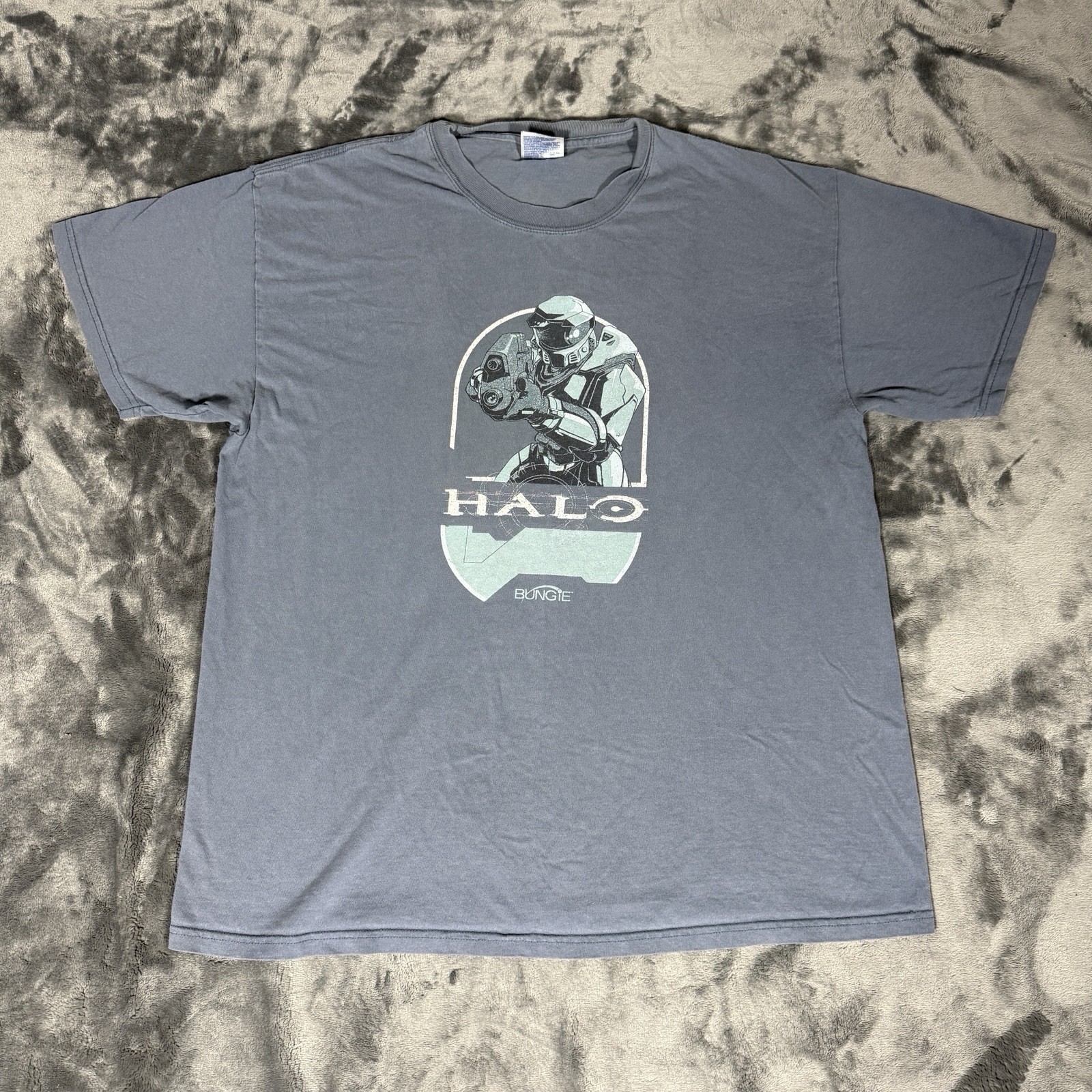 Vintage Rare Halo 1 CE Combat Evolved Master Chief T Shirt Bungie Game Promo LG