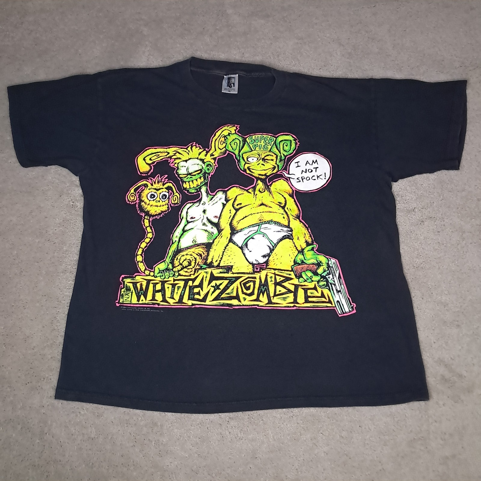 Vintage White Zombie Freakazoid Super Pig Spock Variation 90s Band Tee XL Shirt