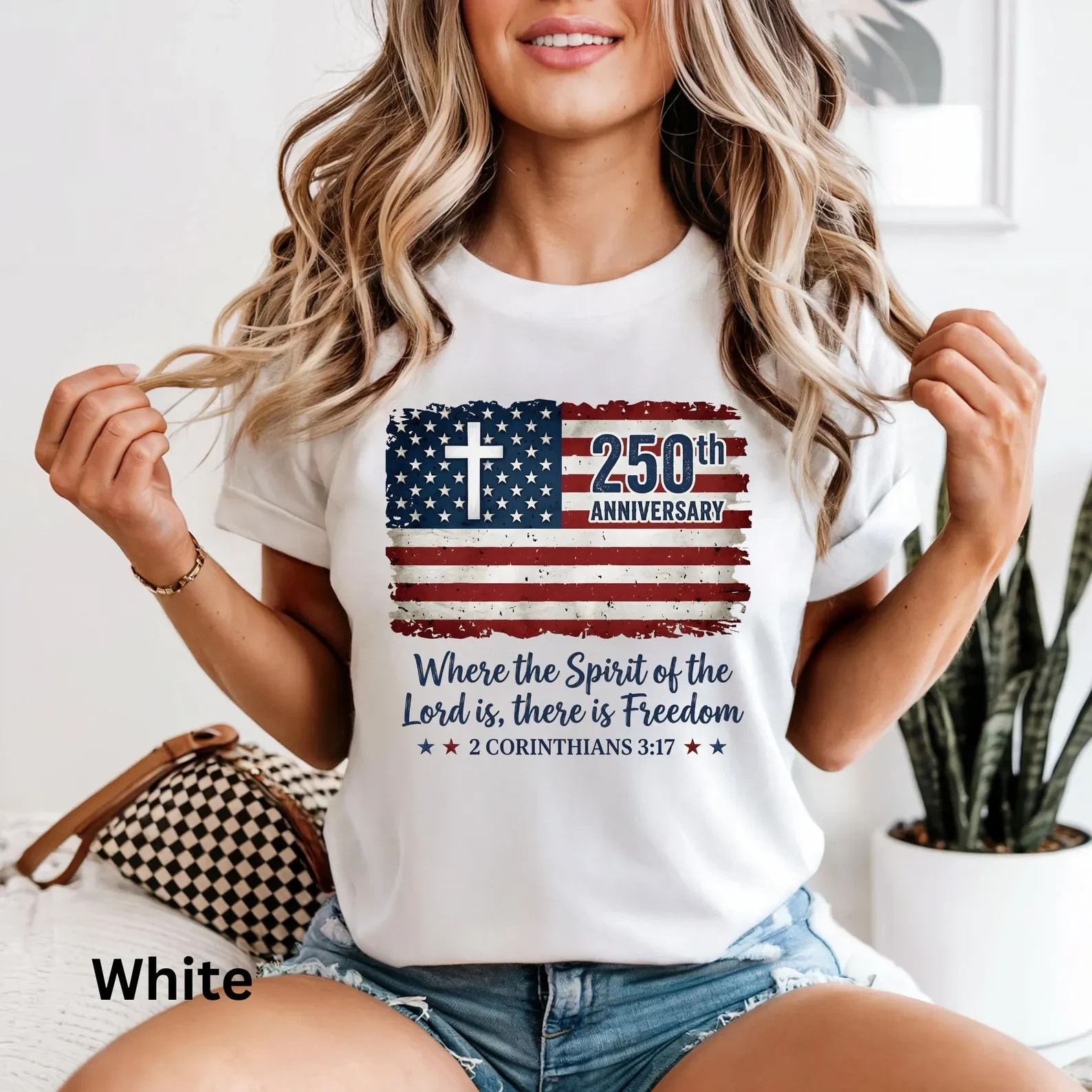 Freedom Christian America 250th Anniversary Shirt, Distressed Jesus 4th Of July