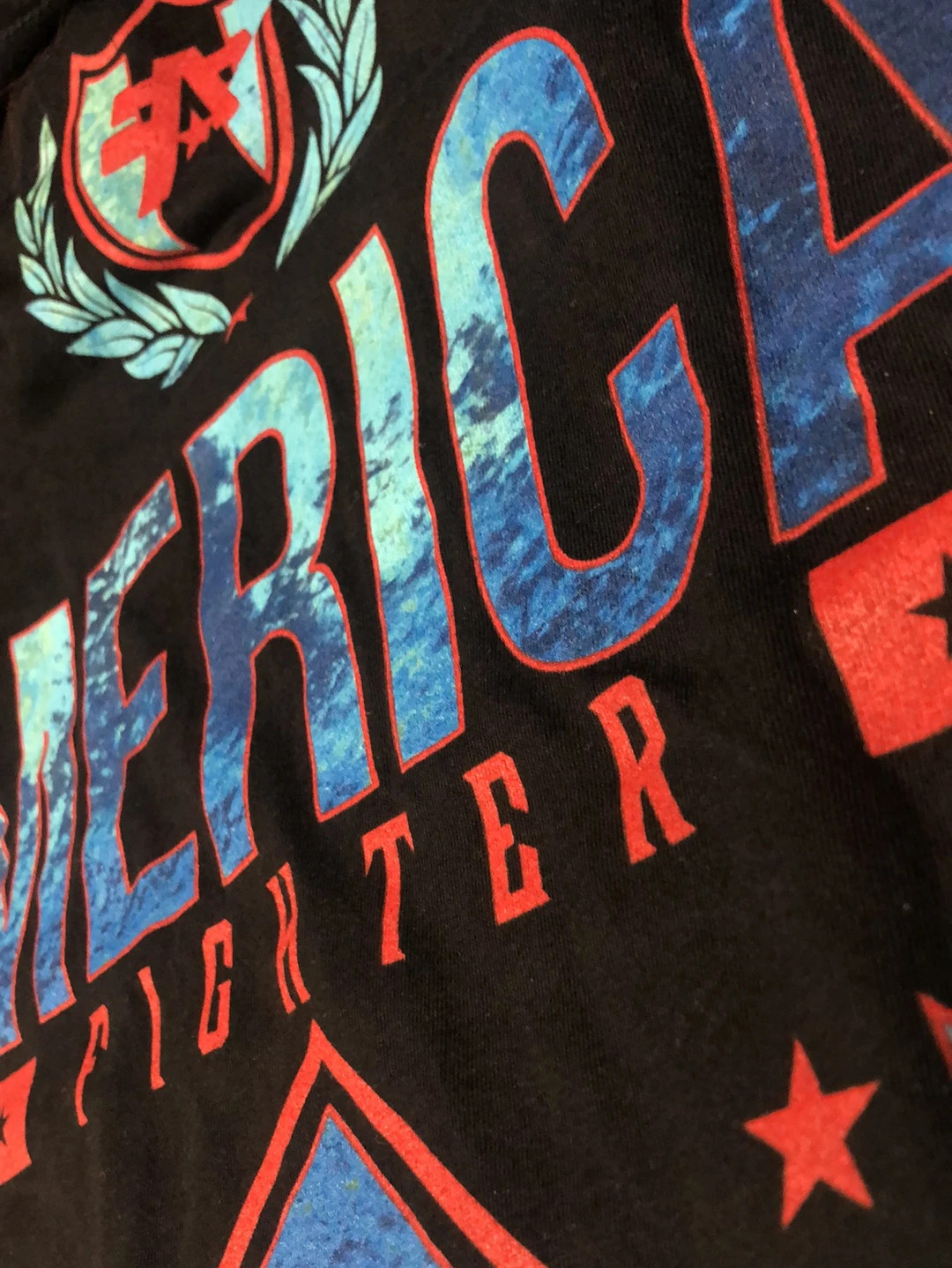AMERICAN FIGHTER Men’s T-Shirt LANDER Biker Black Athletic MMA S-4XL