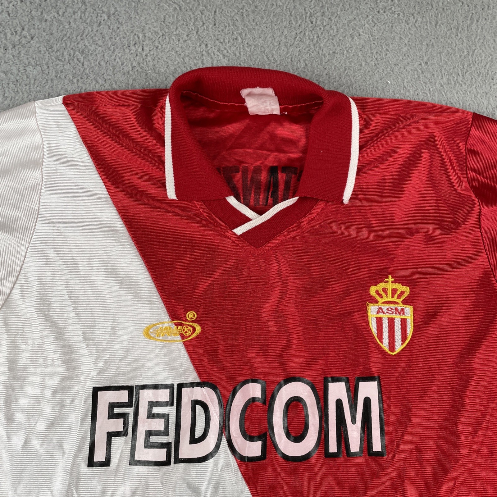 Vintage F.C. Estanzuelas Futbol Club El Salvador XL Red Jersey #4 ASM Fed-com