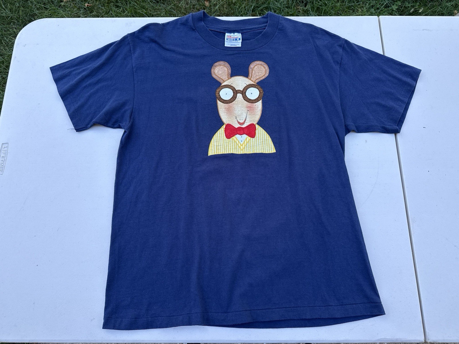 Vtg 90s Arthur T-shirt Mens L PBS Tv Television Show Cartoon Single Stitch